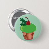kersttaart ronde button 5,7 cm (Voorkant /achterkant)