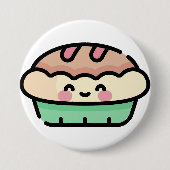 kersttaart ronde button 7,6 cm (Voorkant)