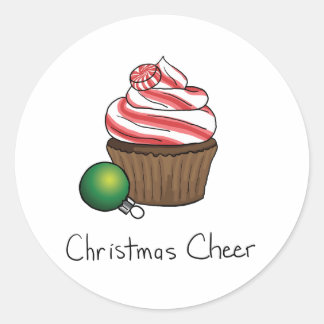 kersttaart ronde sticker