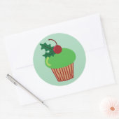 kersttaart ronde sticker (Envelop)