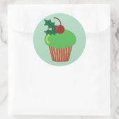 kersttaart ronde sticker (Tas)