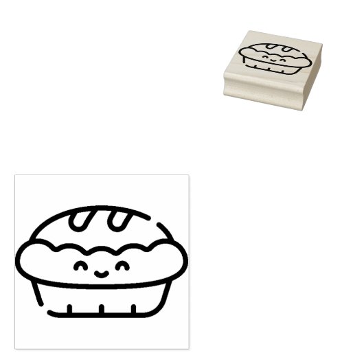 kersttaart rubberstempel (Gestempeld)