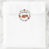 Kersttaart specerijen ronde sticker (Tas)