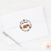 Kersttaart specerijen ronde sticker (Envelop)