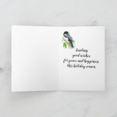 Kersttaart, tuin, vogel, Natuur Feestdagen Kaart (Binnen)