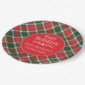 kersttaartan naam koekiewisselpapier bord (Gekanteld)