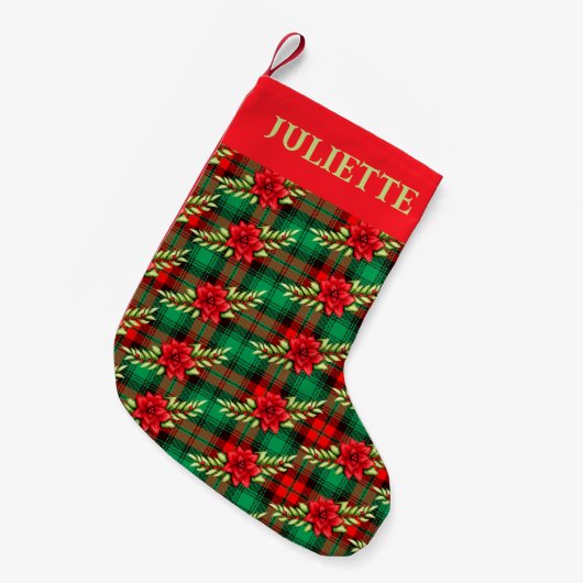 kersttaarten en bladeren kleine kerstsok (Voorkant (Hangend))