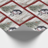 kersttaarten en kardinalen, verpakkingspapier cadeaupapier (Hoek)