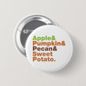 Kersttaarten ~ Festieve Kerstmis Thanksgiving Kers Ronde Button 5,7 Cm (Voorkant /achterkant)