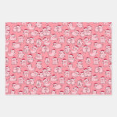 kersttaarten in kerstpapier voor kattenstaarten inpakpapier vel (Voorkant)