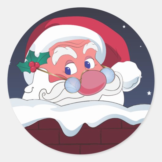kersttaarten ronde sticker (Voorkant)