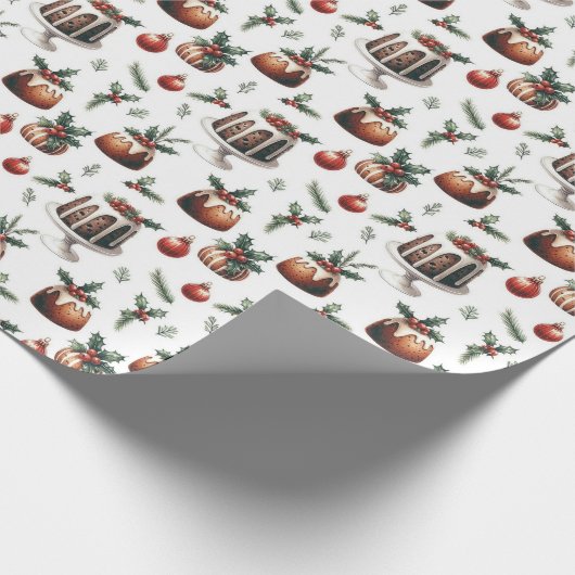 Kersttaartpatroon Cadeaupapier (Hoek)