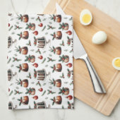 Kersttaartpatroon Theedoek (Quarter Fold)