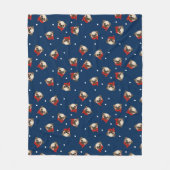 kersttaartpug Fleece Blanket (Voorkant)