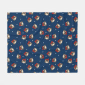 kersttaartpug Fleece Blanket (Voorkant (Horizontaal))