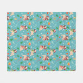 kersttaartpug Fleece Blanket (Voorkant (Horizontaal))