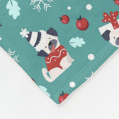 kersttaartpug Fleece Blanket (Hoek)