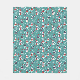 kersttaartpug Fleece Blanket Deken