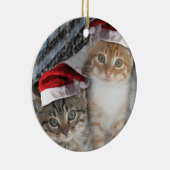 Kersttablet Kittens Keramisch Ornament (Rechts)