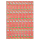 kersttablet, Prettige feestdagen rood groen Tafelkleed (Voorkant)