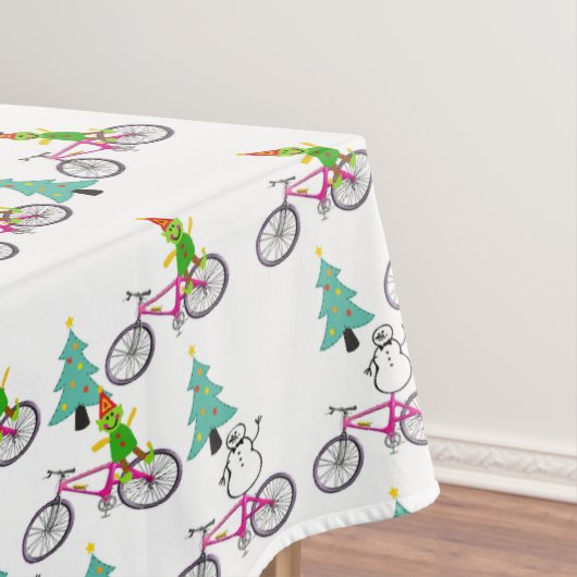 kersttablet, Snowman White Tablecloth Tafelkleed (Voorbeeld)