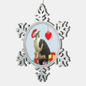 kersttablet tin sneeuwvlok ornament (Rechts)