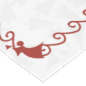 Kersttablet wit & rood 60 x 84 inch tafelkleed (Gekanteld)