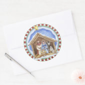 kersttactiek ronde sticker (Envelop)