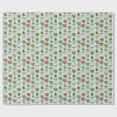 kersttactieken vakantiemunt cadeaupapier (Vlak)