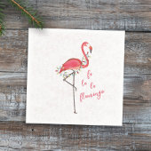 kersttactische Flamingo String Lights Servet