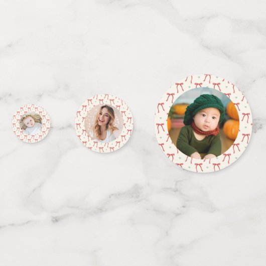 Kersttafel Decor Aangepaste Foto Confetti (Voorkanten)