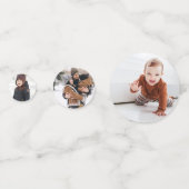 Kersttafel op maat Foto Confetti (Achterkanten)