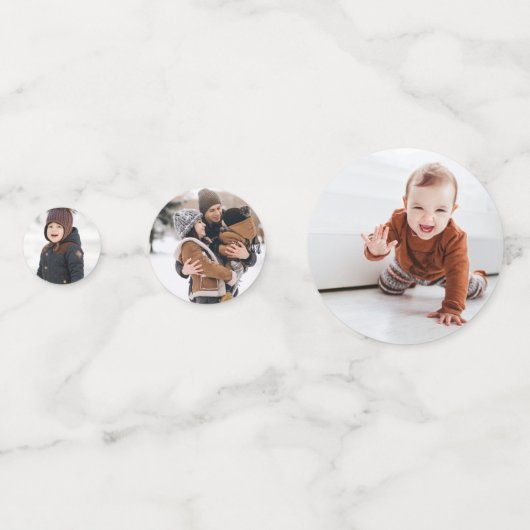 Kersttafel op maat Foto Confetti (Achterkanten)