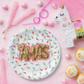 kersttafel papieren bordje (Feest)