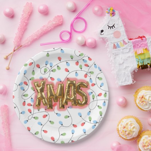 kersttafel papieren bordje (Feest)