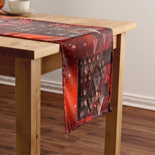 Kersttafel Runner met Chocolade Snoepjes Medium Tafelloper (Voorbeeld)
