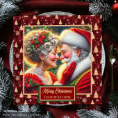 Kersttafel servetten rood goud groen ontwerp