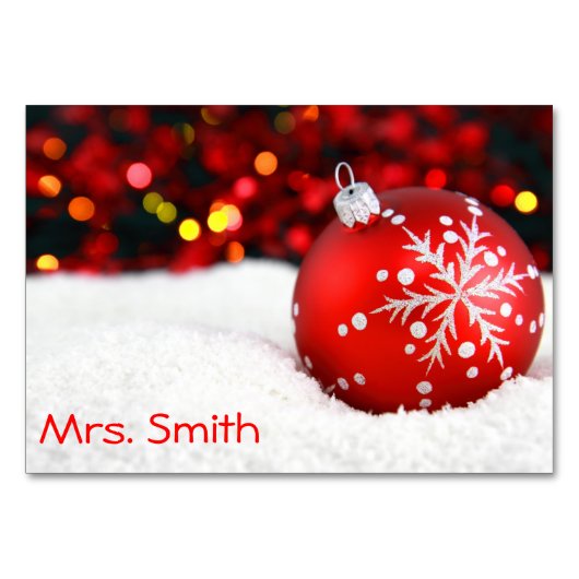 Kersttafelkaart Kaart (Achterkant)