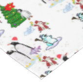 Kersttafelkleden, Kerstman, Snowman, Pinguïn Tafelkleed (Gekanteld)