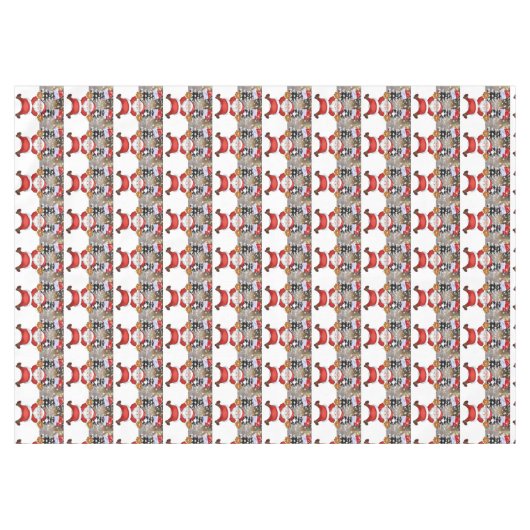 Kersttafelkleden, vrolijk kerstfeest, kerstman tafelkleed (Voorkant (Horizontaal))