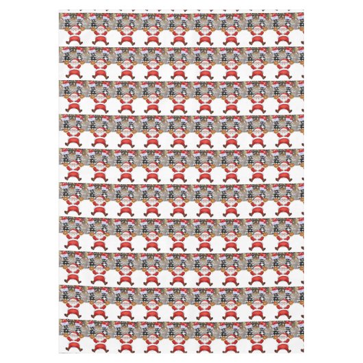 Kersttafelkleden, vrolijk kerstfeest, kerstman tafelkleed (Voorkant)