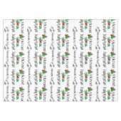 Kersttafelkleed, de Kerstman komt naar je stad Tafelkleed (Voorkant (Horizontaal))