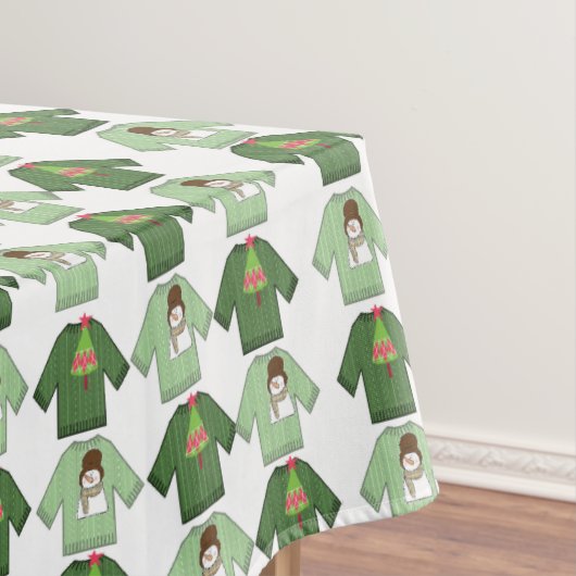 Kersttafelkleed, Groene Kersttrui Tafelkleed (Voorbeeld)