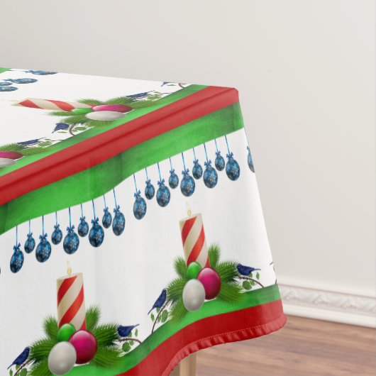 Kersttafelkleed, kerstkaarsje tafelkleed (Voorbeeld)
