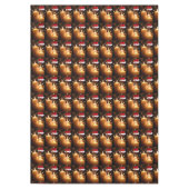 Kersttafelkleed, kerstkaarsje tafelkleed (Voorkant)