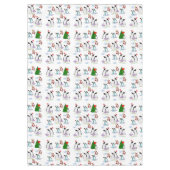 Kersttafelkleed, Kerstman, Sneeuwman, Pinguïn Tafelkleed (Voorkant)