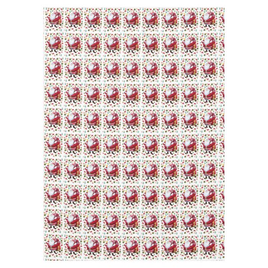 Kersttafelkleed, kerstman tafelkleed (Voorkant)