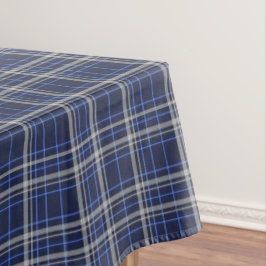Kersttafelkleed Klassiek Blauw & Wit Geruit Tafelkleed