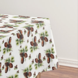 Kersttafelkleed Klassieke Pijnboomkegelbladgroen  Tafelkleed