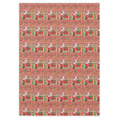 Kersttafelkleed, Merry, Snowman Santa Elf Tafelkleed (Voorkant)